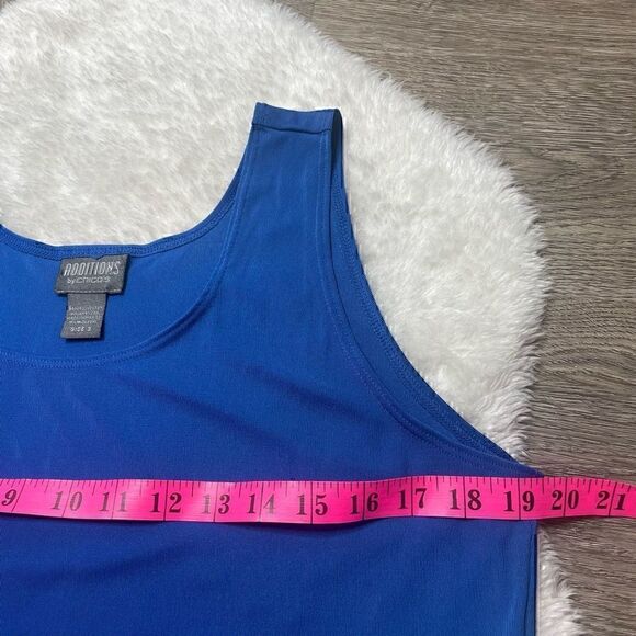 Additions By Chicos Womens Tank Stretch Blue Top Cami Plus Size 3 - Picture 4 of 6